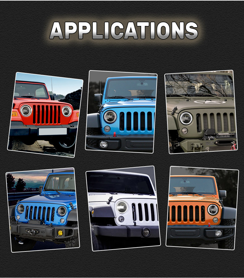 Aplicaciones de los faros LED Jeep JK