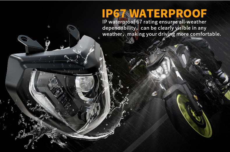 Yamaha MT 09 Aftermarket IP67 Faros delanteros LED personalizados a prueba de agua