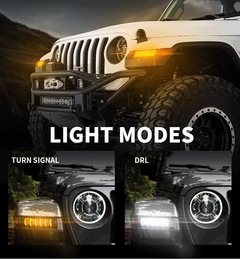 2018 Jeep JL intermitentes LED y DRL