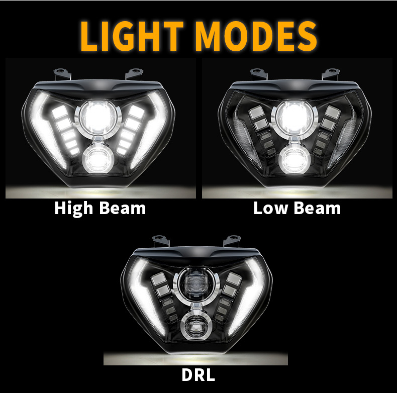 Modes de faisceau de phares à LED personnalisés Yamaha MT 09 Aftermarket
