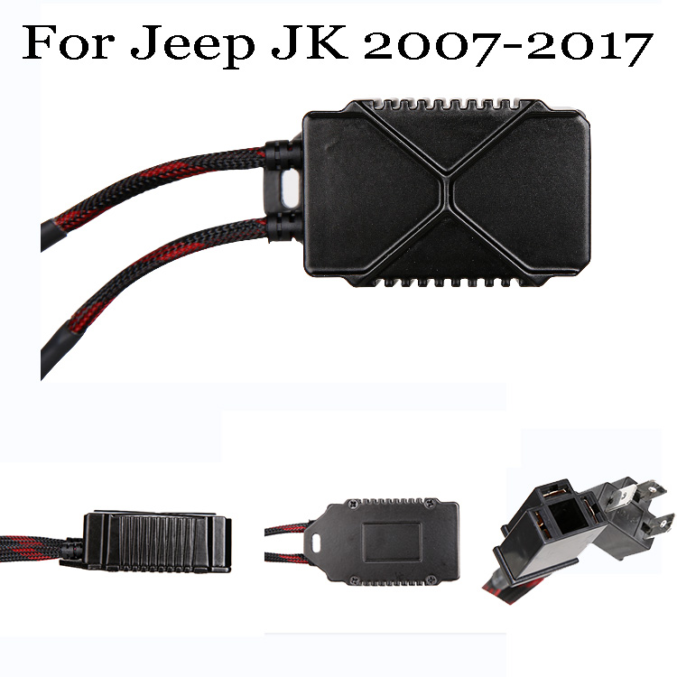 Jeep Wrangler JK led phare anti scintillement peut bus décodeur adaptateur