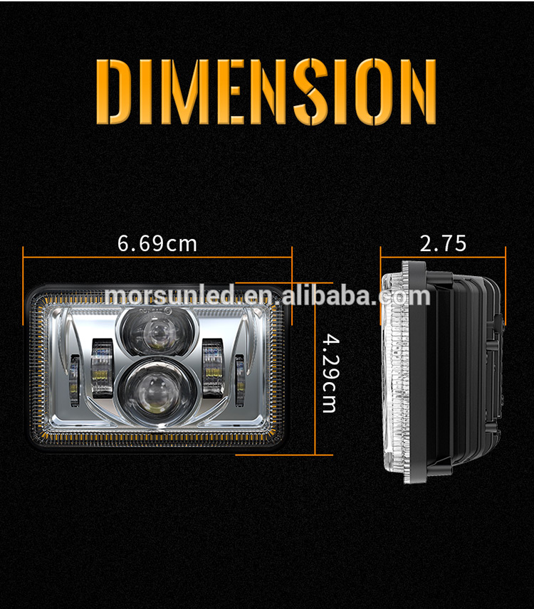 Dimensions des phares à LED Kenworth T800