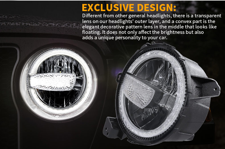 Jeep Wrangler MOAB phares à led Design Exclusif
