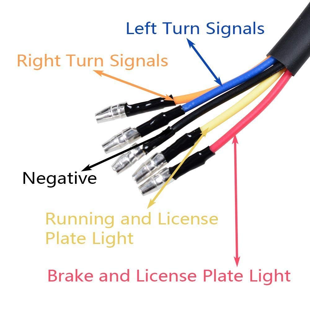 Câbles d'assemblage de feux arrière à LED universels pour moto