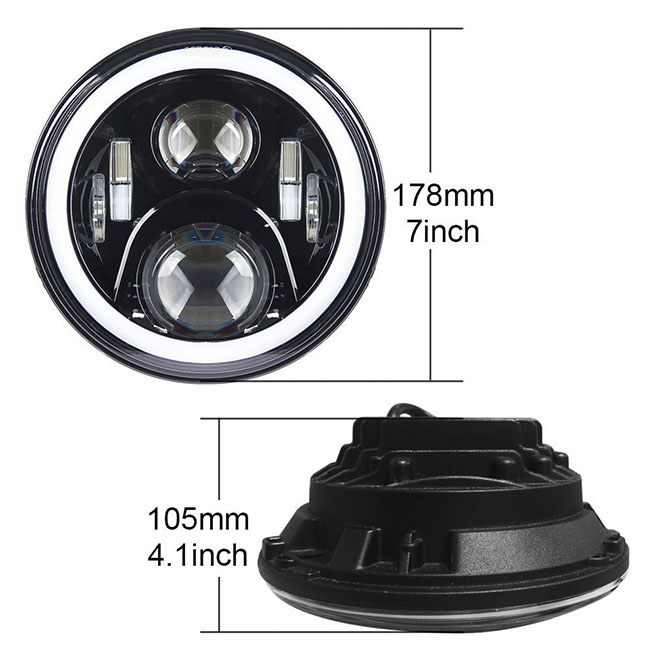 Jeep JK Led Phares Taille