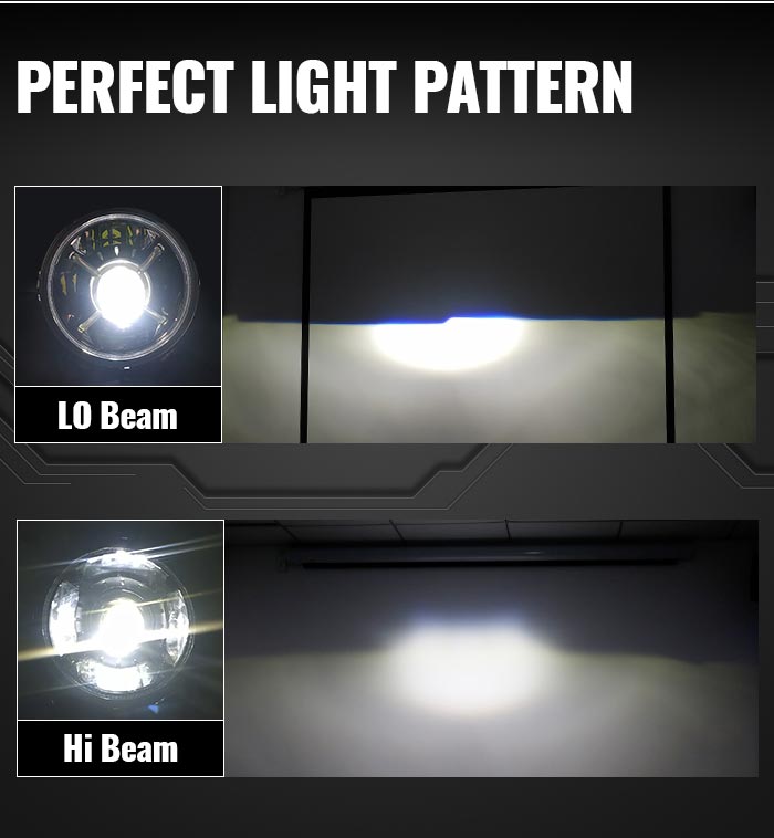 Modèle de lumière de phares à LED Jeep Jl