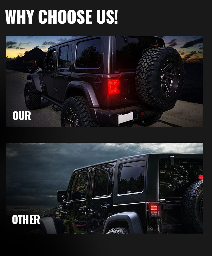 Pourquoi choisir nos feux arrière à LED Jeep Jl