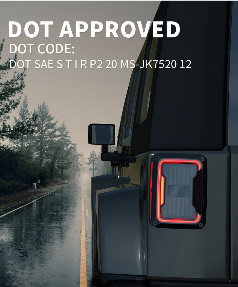 Feux arrière à LED Jeep JK approuvés par le DOT