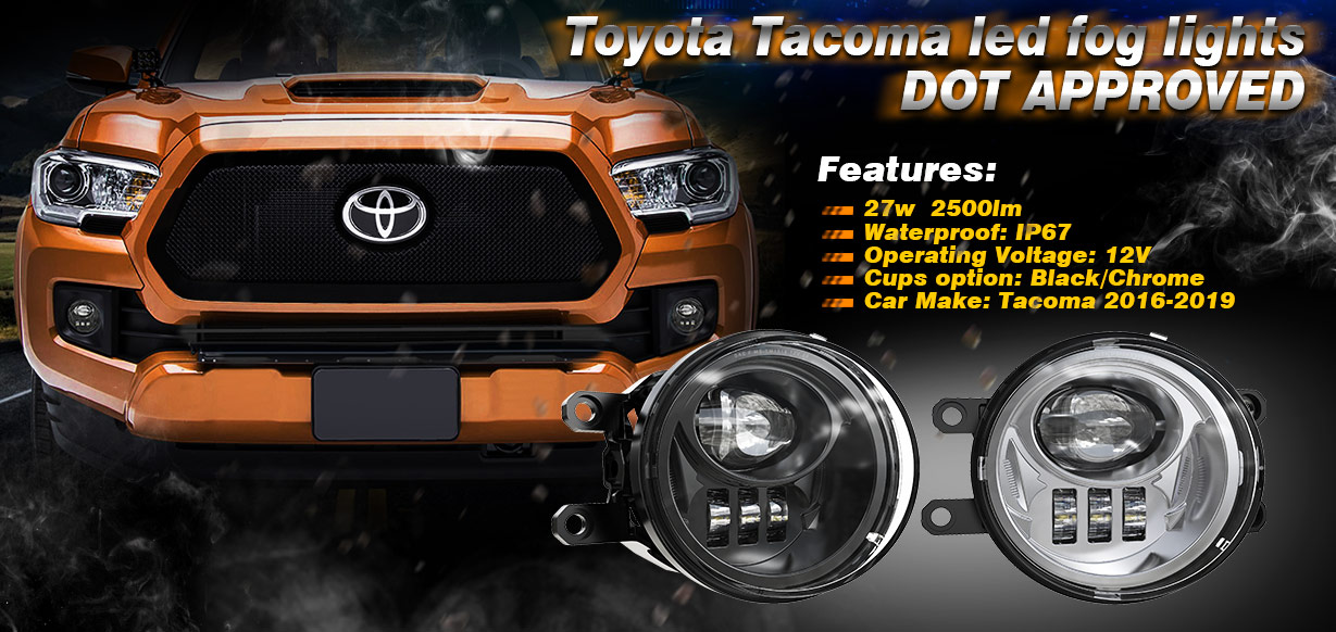 2016 2017 2018 2019 Toyota Tacoma Bannière de phares antibrouillard à LED