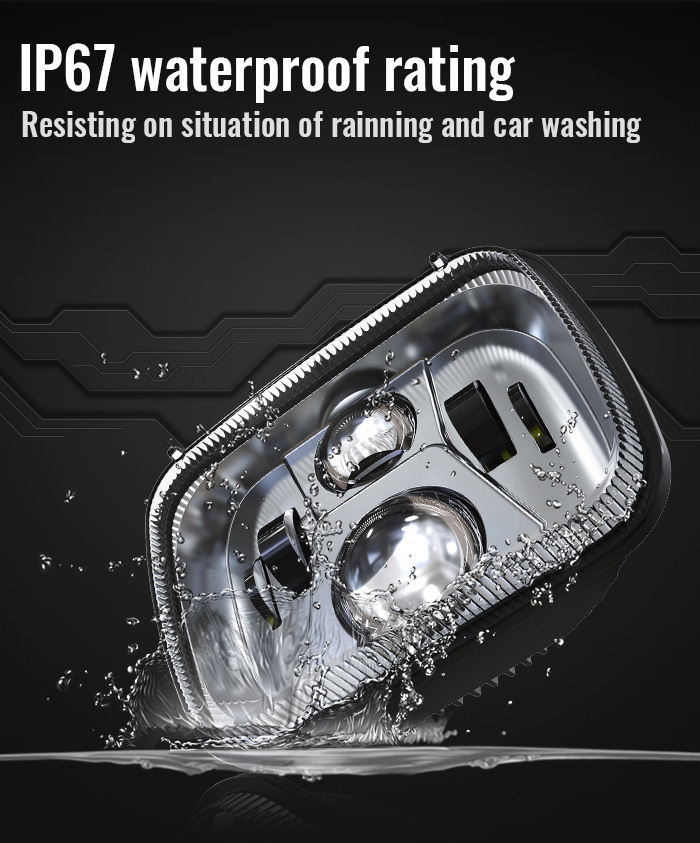 IP67 Waterproof 5x7 Sealed Beam H6054 Led Headlight