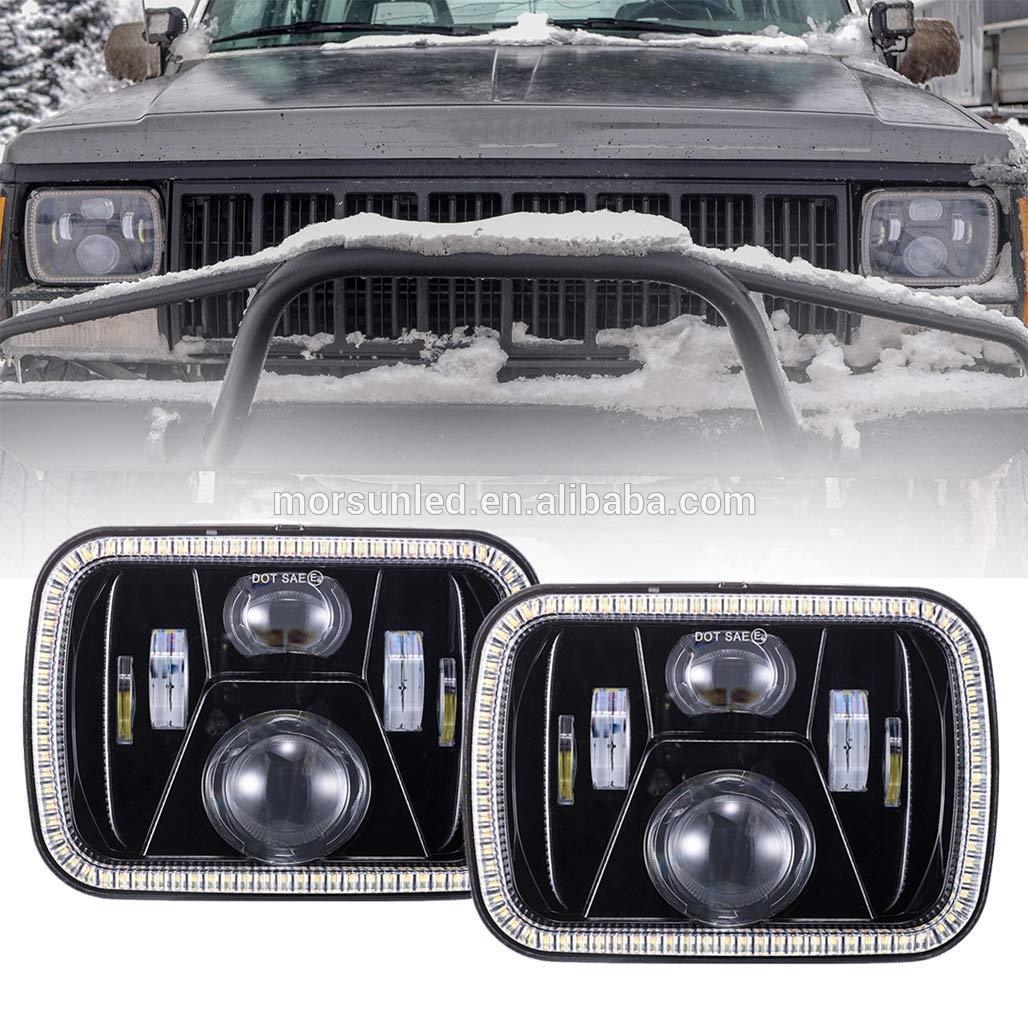 Faróis de LED 5x7 para aplicação Jeep Cherokee xj / GMC