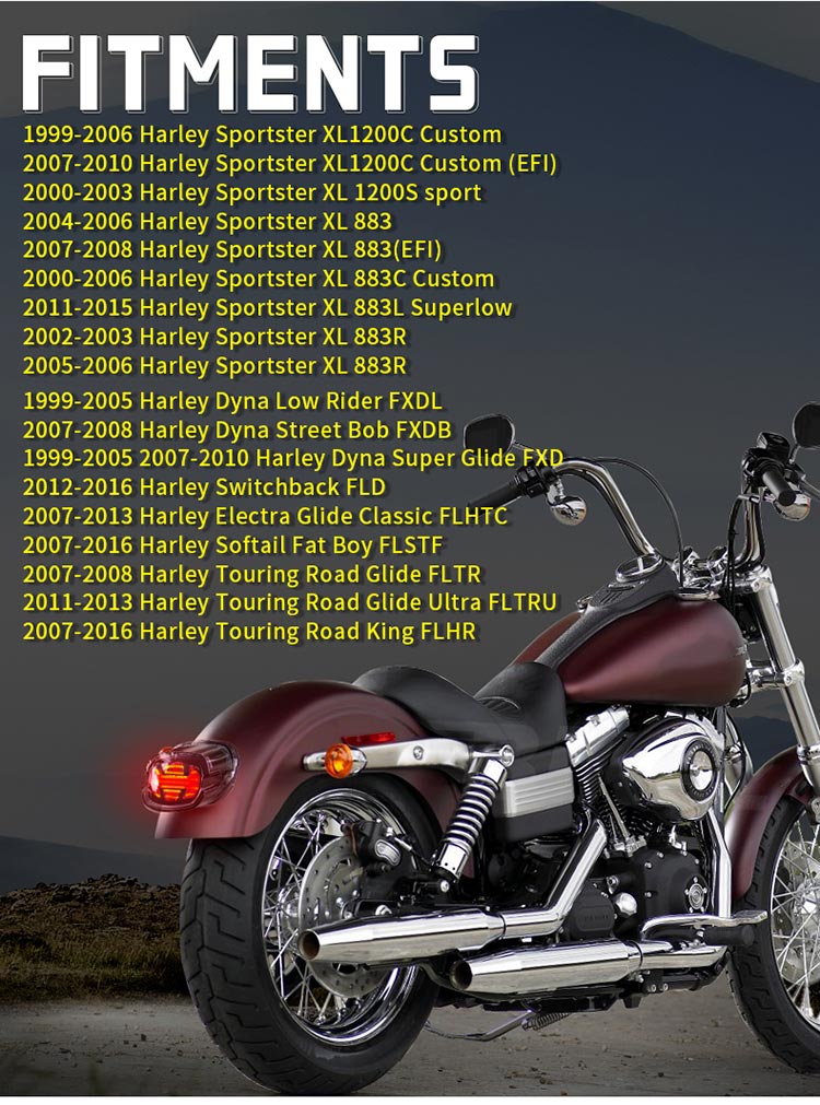 Adaptador de substituição da lanterna traseira Harley Davidson Sportster