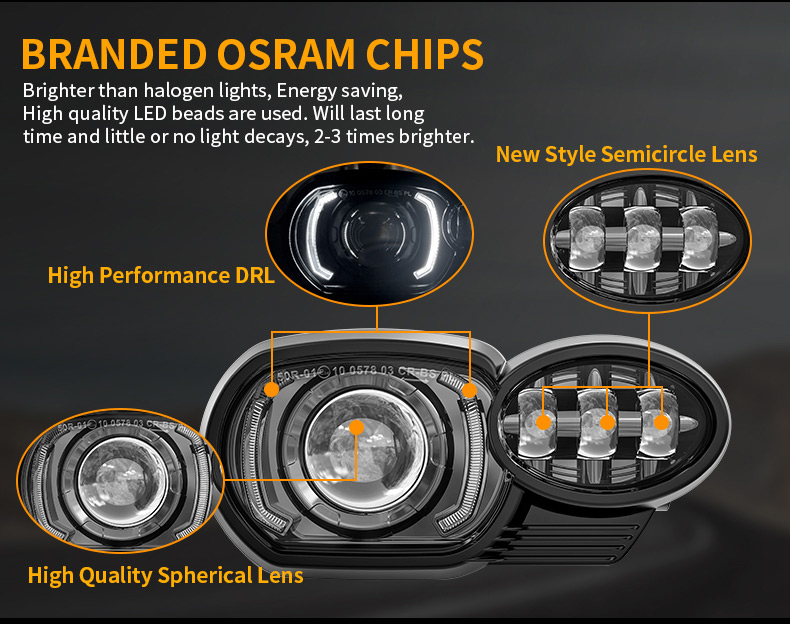 Chips de LED para farol de LED BMW K1200R K1300R
