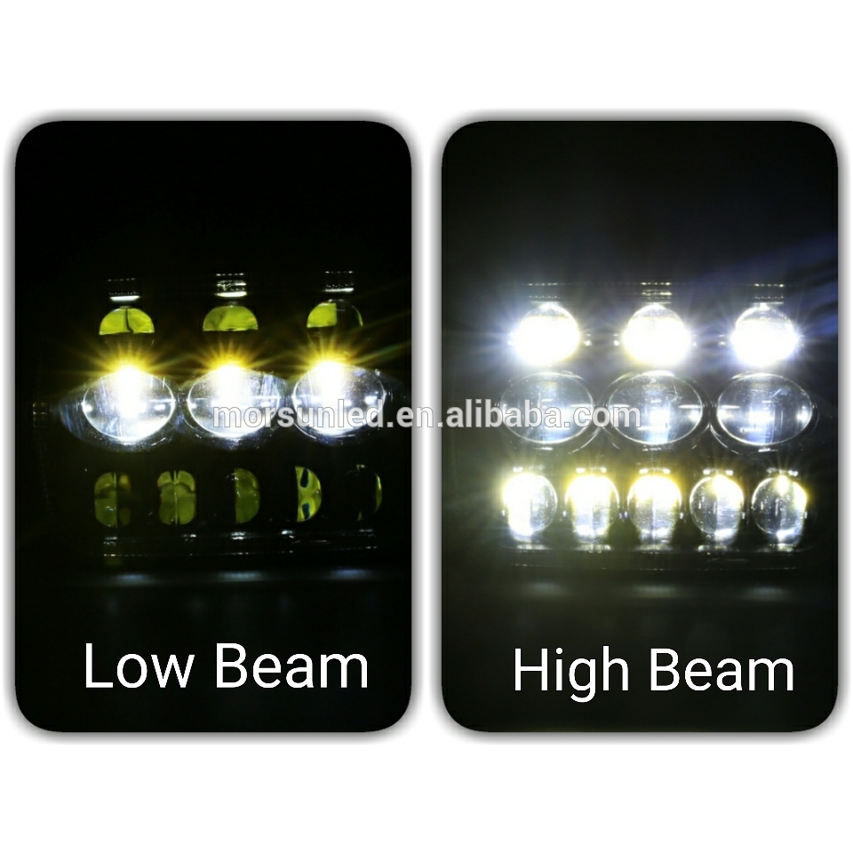 Faróis de LED 5x7 para Jeep High Low Beam