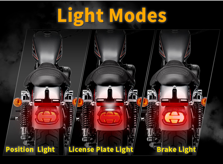 Harley Davidson Sportster Modos de farol de substituição da luz traseira