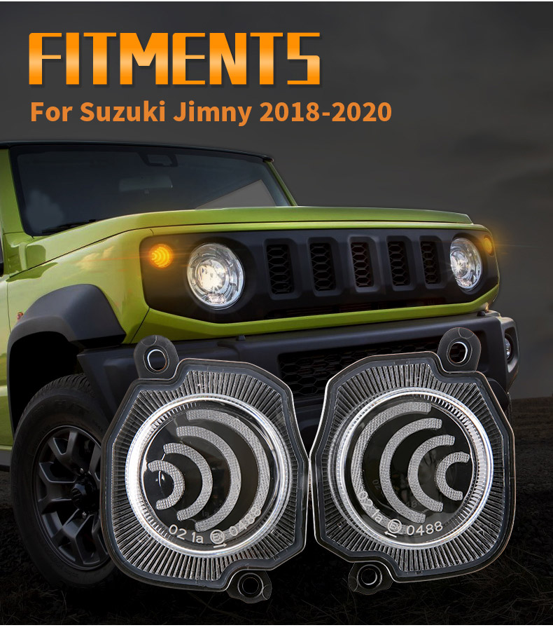 Suzuki Jimny Montagem de piscas dianteiros com LED