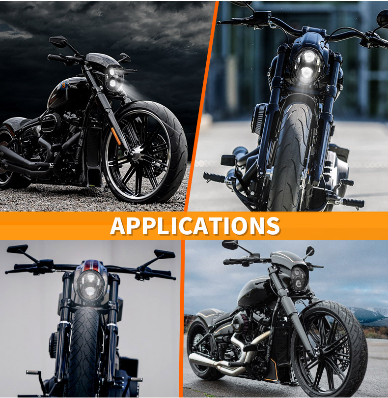 Применение светодиодных фар Harley Davidson Breakout