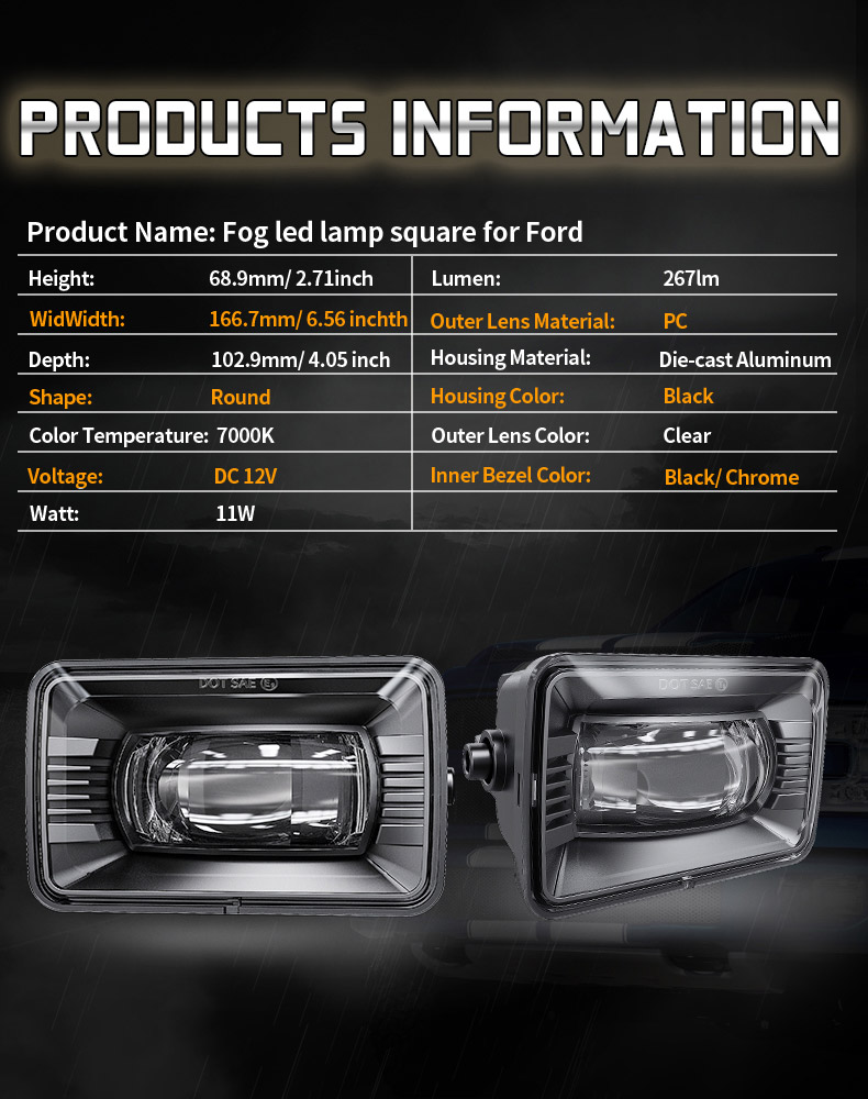 Спецификация светодиодных противотуманных фар Ford F150A