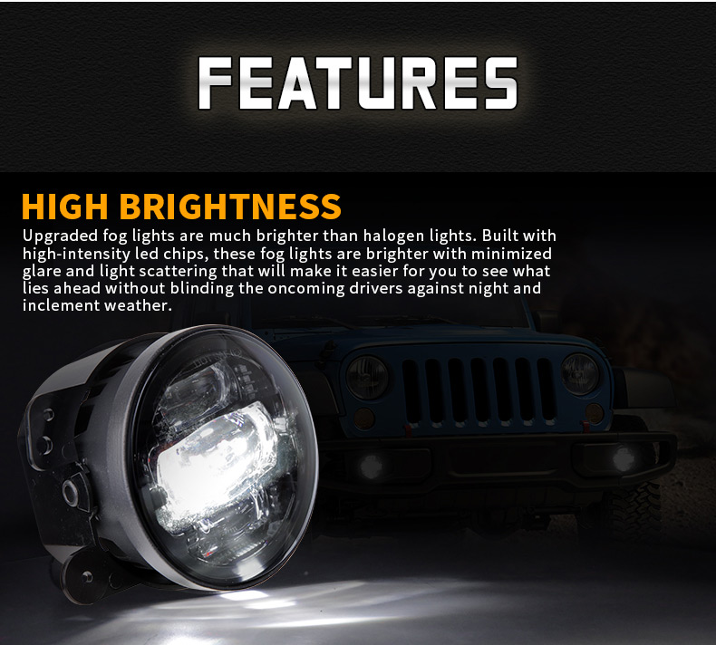 Особенности светодиодных противотуманных фар Jeep JK
