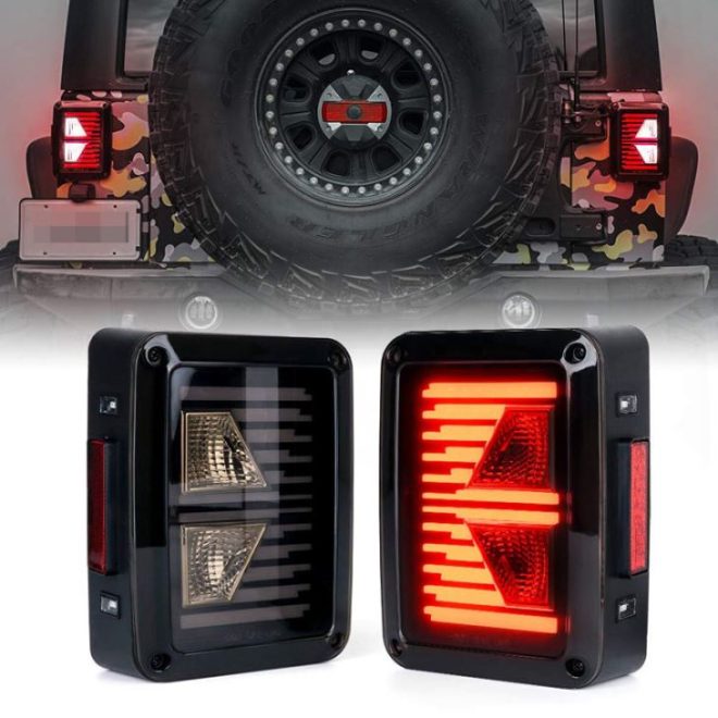 For Jeep Tail Light Arrow Shape Tail Lamp Led Reversing/turn/running/brake Rear Light Car Led Tail Light
