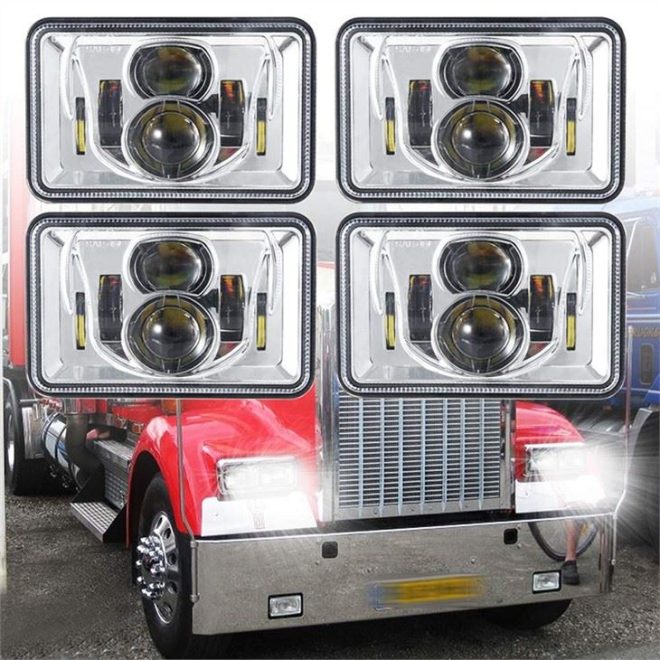 H4656 4x6 Led Headlights For Freightliner FLD120 FLD132 FLD112 4x6 Led Projector Headlights