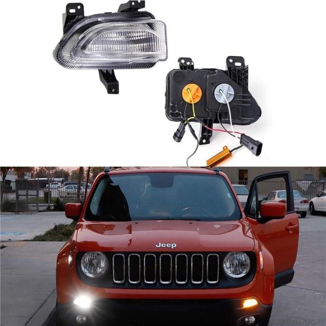 Morsun Car Accessories Led Daytime Running Lights For Jeep Renegade 2015- 2018