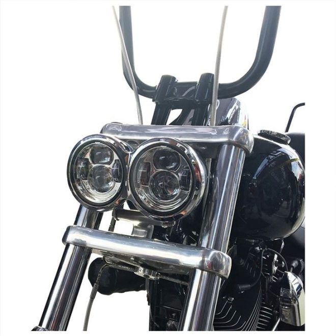 Morsun Plug And Play Fat Bob 4.56inch Headlight For Harley 12v H4 Motorcycle Headlamp Projector