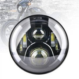 Morsun Round LED Headlight With DRL Turn Signal For Jeep Wrangler JK CJ TJ Triumph Bonneville