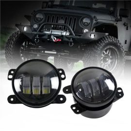 Morsun Black Chrome LED Round Headlight For Jeep Wrangler JK TJ LJ