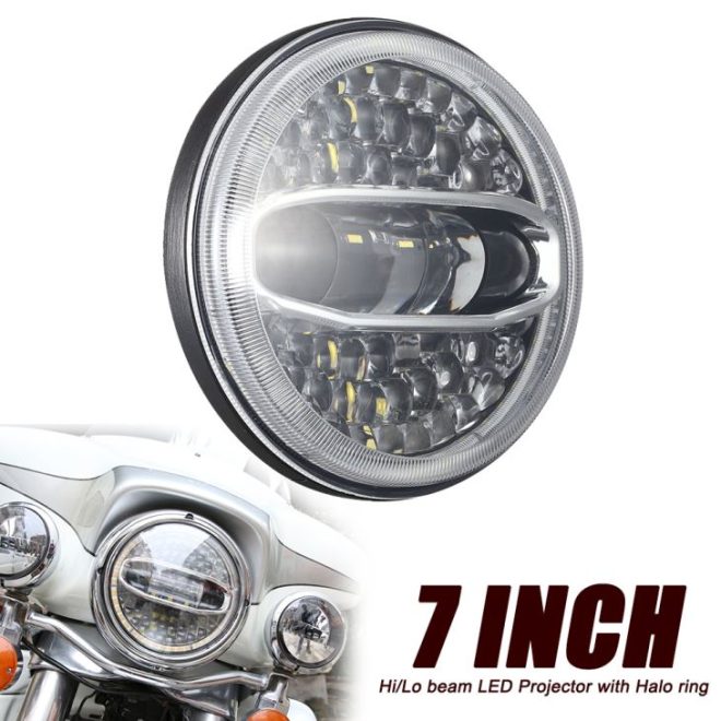 New 7 Inch Led Projector Headlight For Harley Davidson 108W Led Motorcycle Headlight