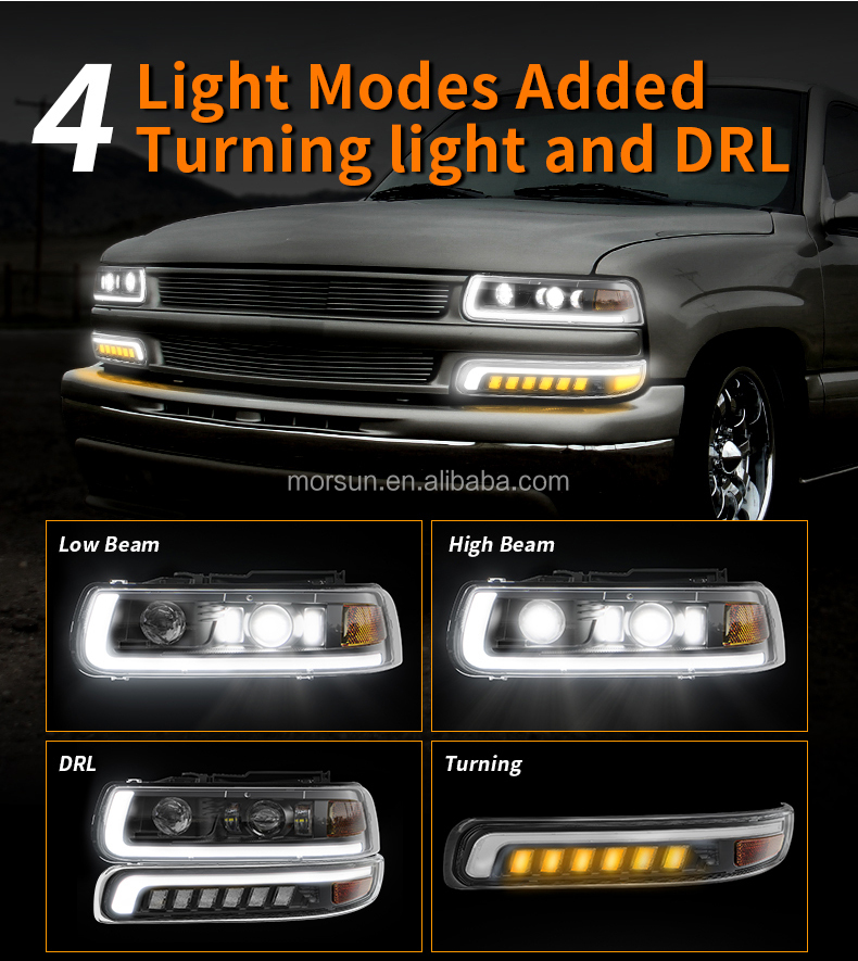All in One led headlights for 2000 Chevy Silverado 1500