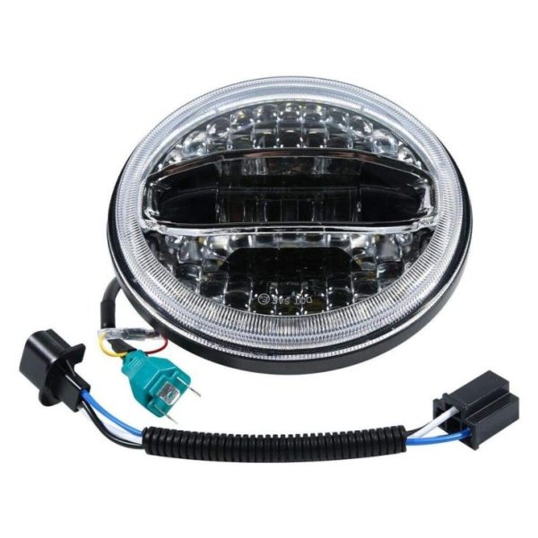 108W didelė galia 7 Colių LED halo žibintai „Jeep Jk“ 2007-2018 Projekto objektyvas su dideliu mažo spindulio DRL - Vaizdas 3