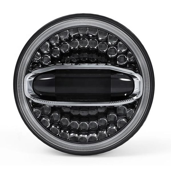 108W didelė galia 7 Colių LED halo žibintai „Jeep Jk“ 2007-2018 Projekto objektyvas su dideliu mažo spindulio DRL