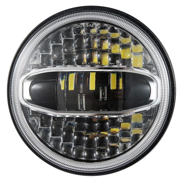 108قوة عالية 7 المصابيح الأمامية LED LED البيضاء/الملاك الصفراء تتحول الضوء إلى هارلي - صورة 2