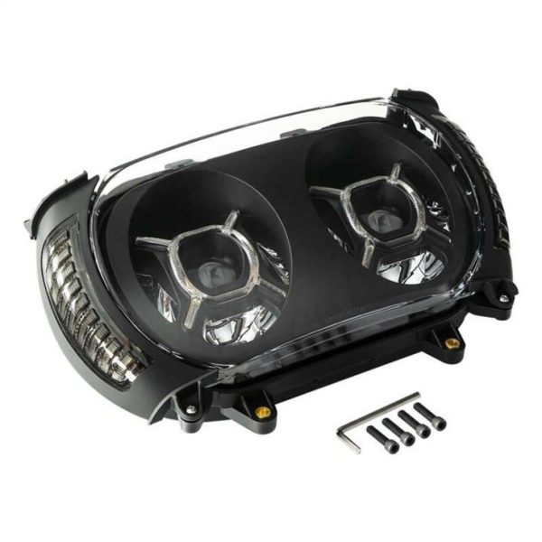 2015-2020 Harley Road Glide Led Headlight Upgrade With Turn Signals And DRL - Image 4