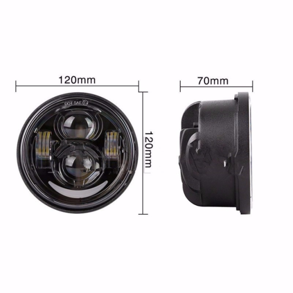 4.65 Inch Fat Bob Dual Headlight - Imahe 3