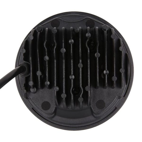 5.75 INCHE PED ROUND HEADLIGHT DOT 575 Gipangulohan ang headlamp nga adunay puti nga gipangulohan nga Halo nga singsing alang sa Harley Sportster, Dinena, Ang uban sa Indian Scout - Hulagway 4