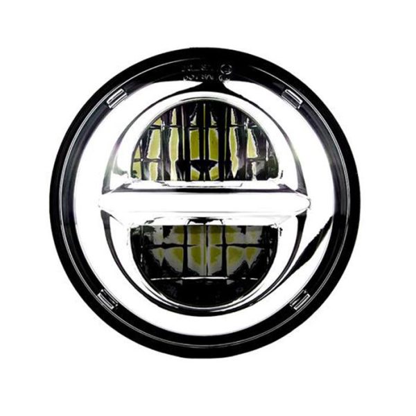 5.75Pěchový kulatý chrome LED projektor s bílým halo pro Harley