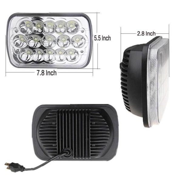 5X7インチLEDヘッドライトJeep YJ Cherokee XJ - 画像 4