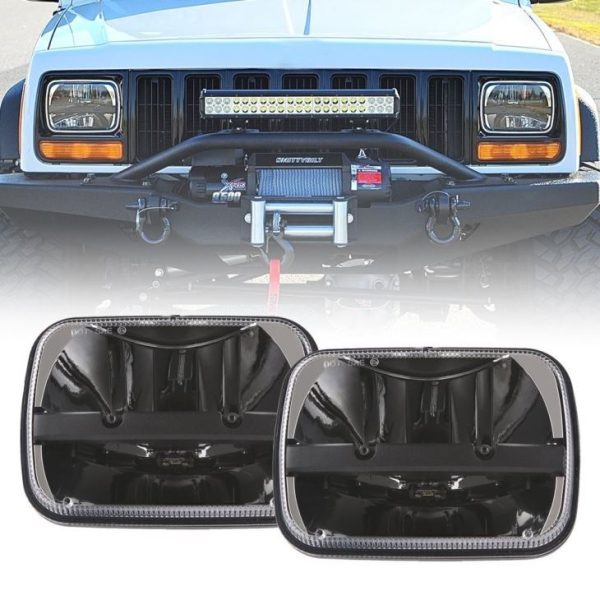 5x7 inich inich jep cherokee xj អំពូល LED អំពូល LED ដែលមានធ្នឹមទាបខ្ពស់
