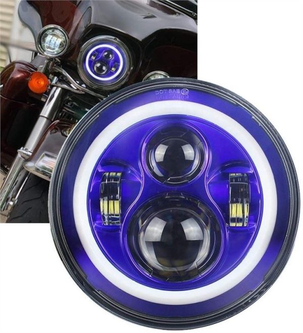 7 Inch Blue Halo Lights Jeep Wrangler Blue Halo Headlights For Jeep JK - Image 3