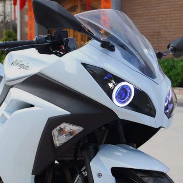 7 Inch Demon Eyes Bi Xenon Hid Headlight For Harley Davidson Motorcycle 7'' Diavol Eyes Hid Bi-Xenon Projector Far - Imagine 3