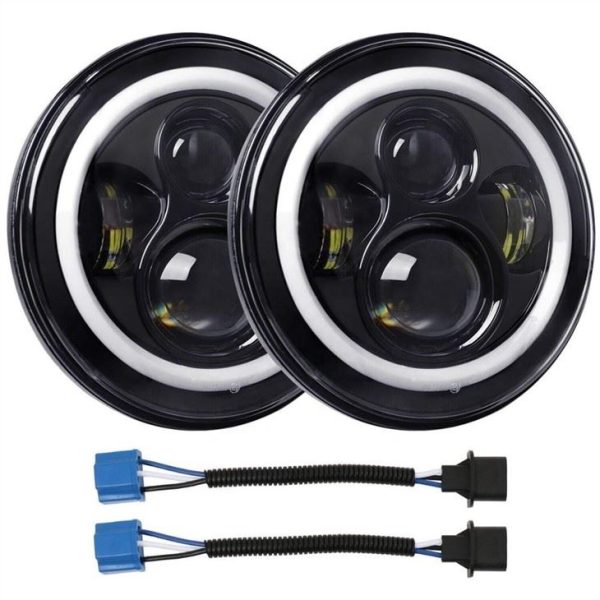 7 Projektor calowy 1990-2016 Land Rover Defender 90 110 LED reflights Upgrade Landrover - Obraz 3