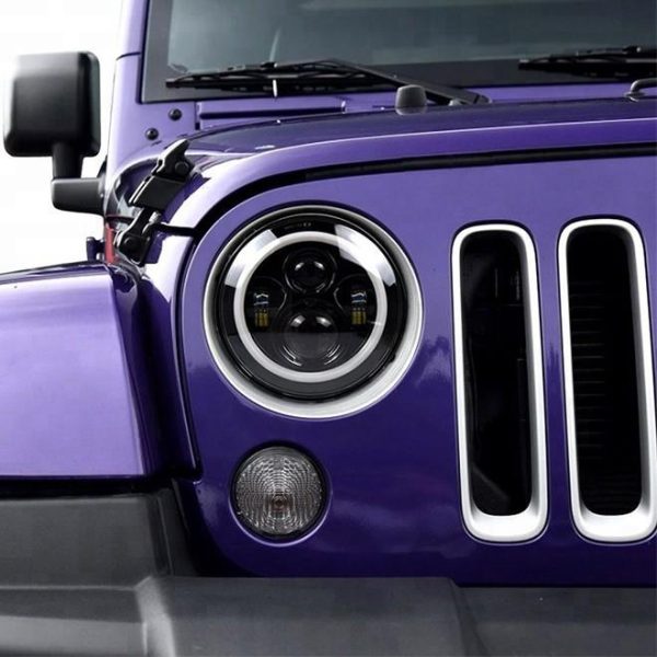 7 អ៊ីញ LED LEALES អំពូលភ្លើងរបស់ Jeep Wrangler JK CJ TJ Harley Davidson Hummer H Hummer H Ro. Ro.2 Royal Wort គ្រឿងបន្លាស់រថយន្ត - ធម្ផារម្ផន៍ 6