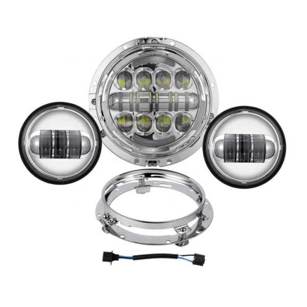 7 កាំរស្មីក្បាលទី 80W សម្រាប់រទេះរុញ Jeepl ជាមួយ Jeep Withles ជាមួយនឹងសញ្ញាវេនវេនពេលថ្ងៃរត់ពន្លឺ - ធម្ផារម្ផន៍ 3