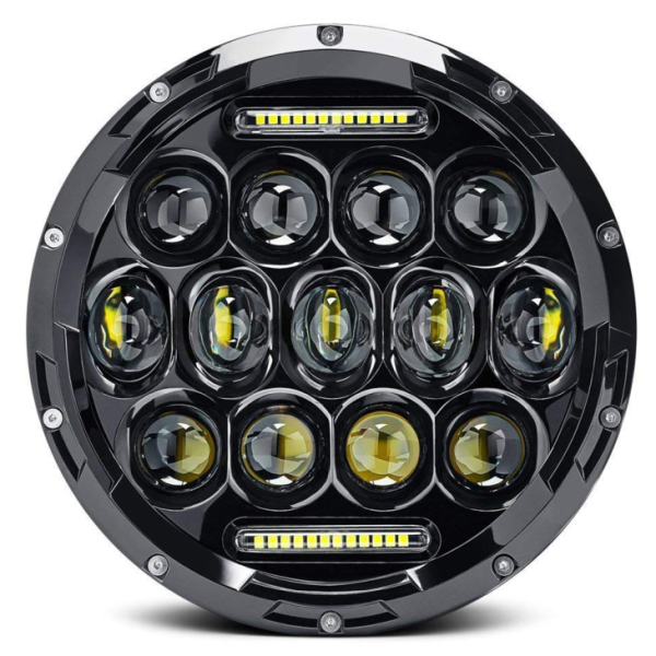 7 Tuuman pyöreät LED -ajovalojen lamput 75W 7 Tuuman moottoripyörän LED -ajovalot DRL Ajova kevyt ajovalaisin Jeep Harley Davidsonille