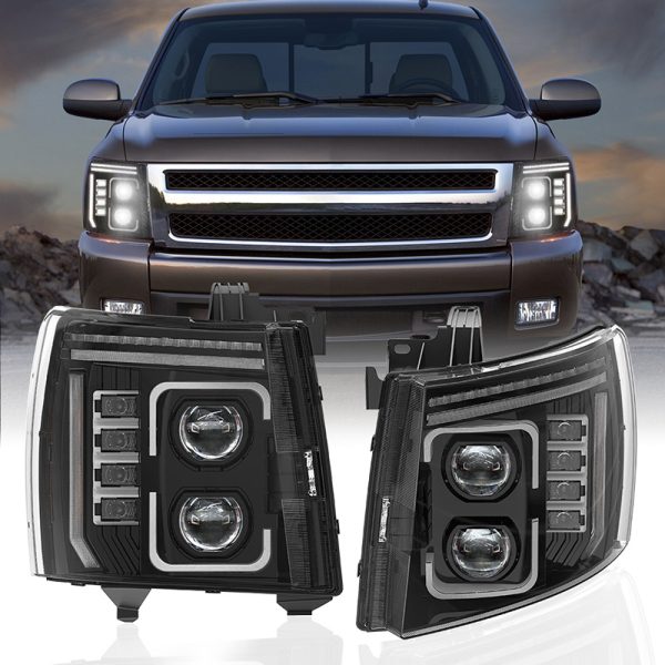 2007 2008 2009 2010 2011 2012 2013 Chevy Silverado 1500 Led Headlights Assembly - Image 2