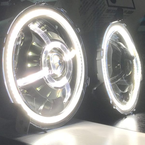 9 អ៊ីញជុំទីជេជេ LED ចង្ក្រានភ្លើងផ្ទាល់សមសម្រាប់ Jeep Wrangler Jl Rubicon Sahala - ធម្ផារម្ផន៍ 2