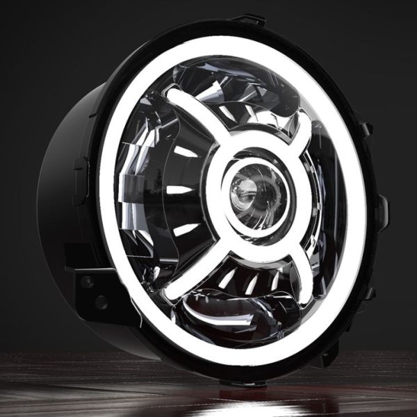 9 អ៊ីញជុំទីជេជេ LED ចង្ក្រានភ្លើងផ្ទាល់សមសម្រាប់ Jeep Wrangler Jl Rubicon Sahala - ធម្ផារម្ផន៍ 4