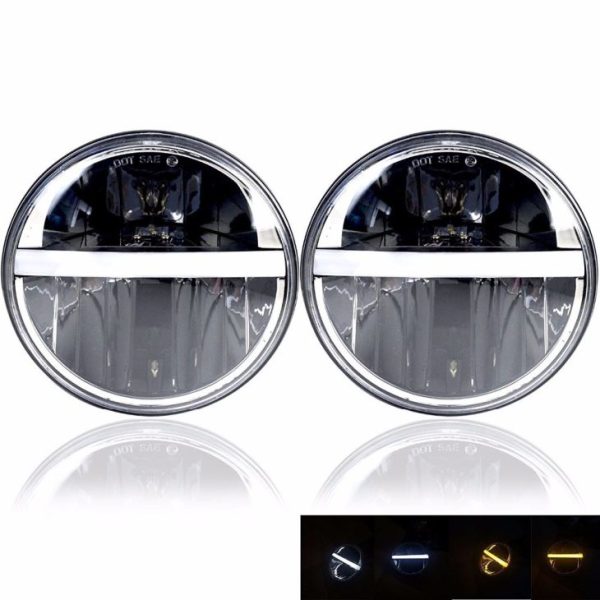 Accessories For Harley/Royal Enfield Motorcycle 7'' អំពូល LED ជុំ LED 7 អុជចង្កៀងបិទផ្លុំឡានស្វ័យប្រវត្តិ - ធម្ផារម្ផន៍ 4